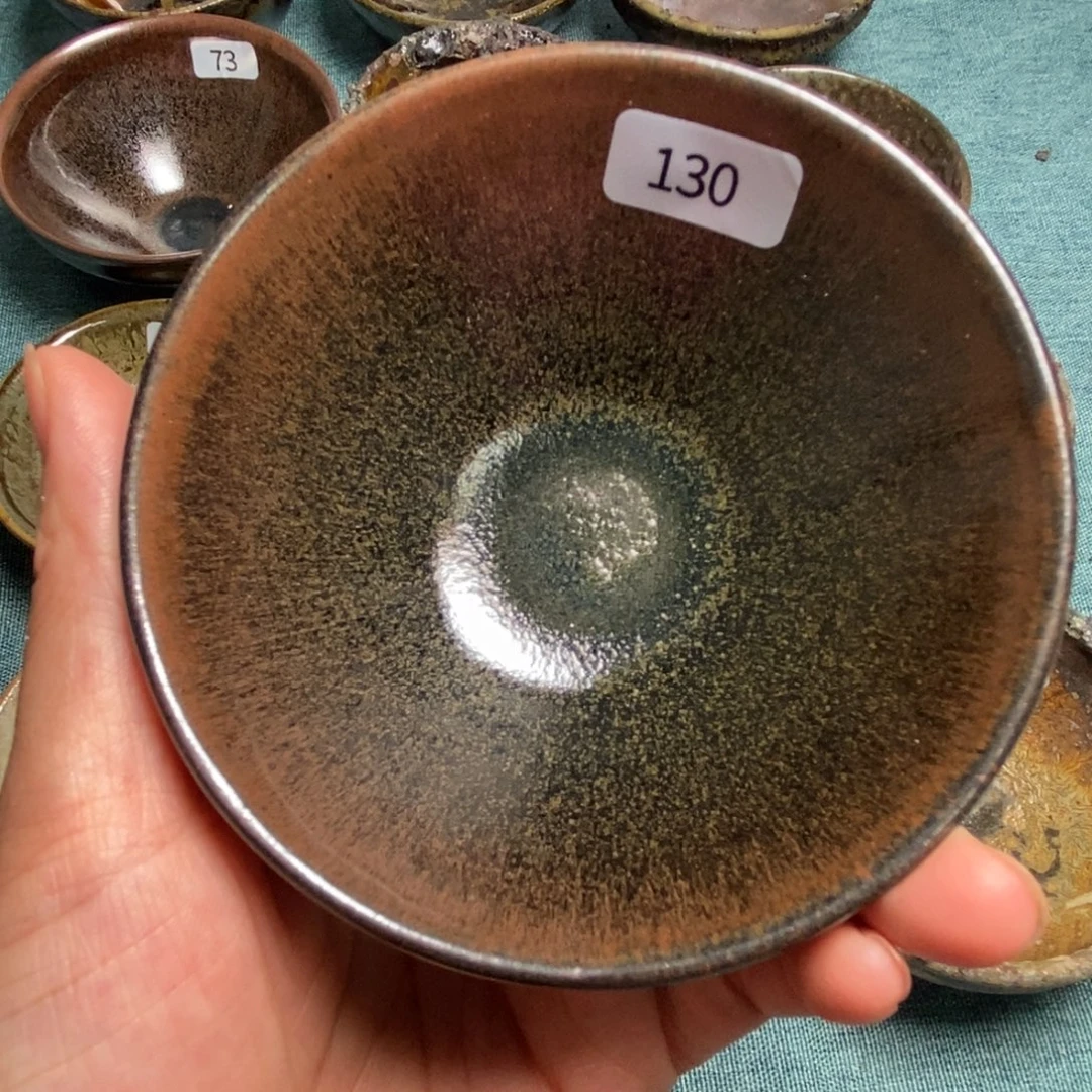 柴烧建盏茶盏茶杯130