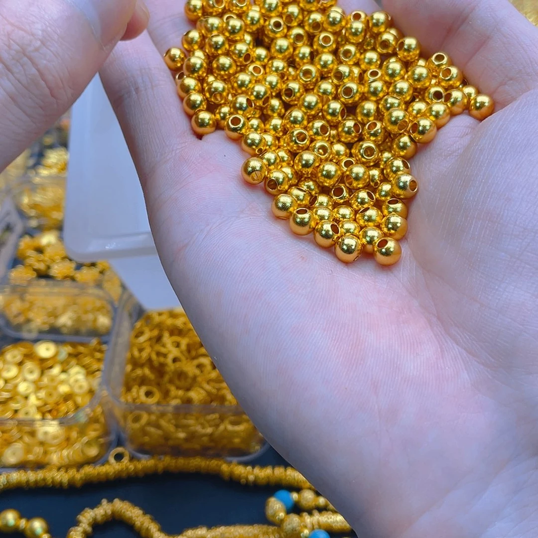 锆石铜合金高货古法珠6mm50颗