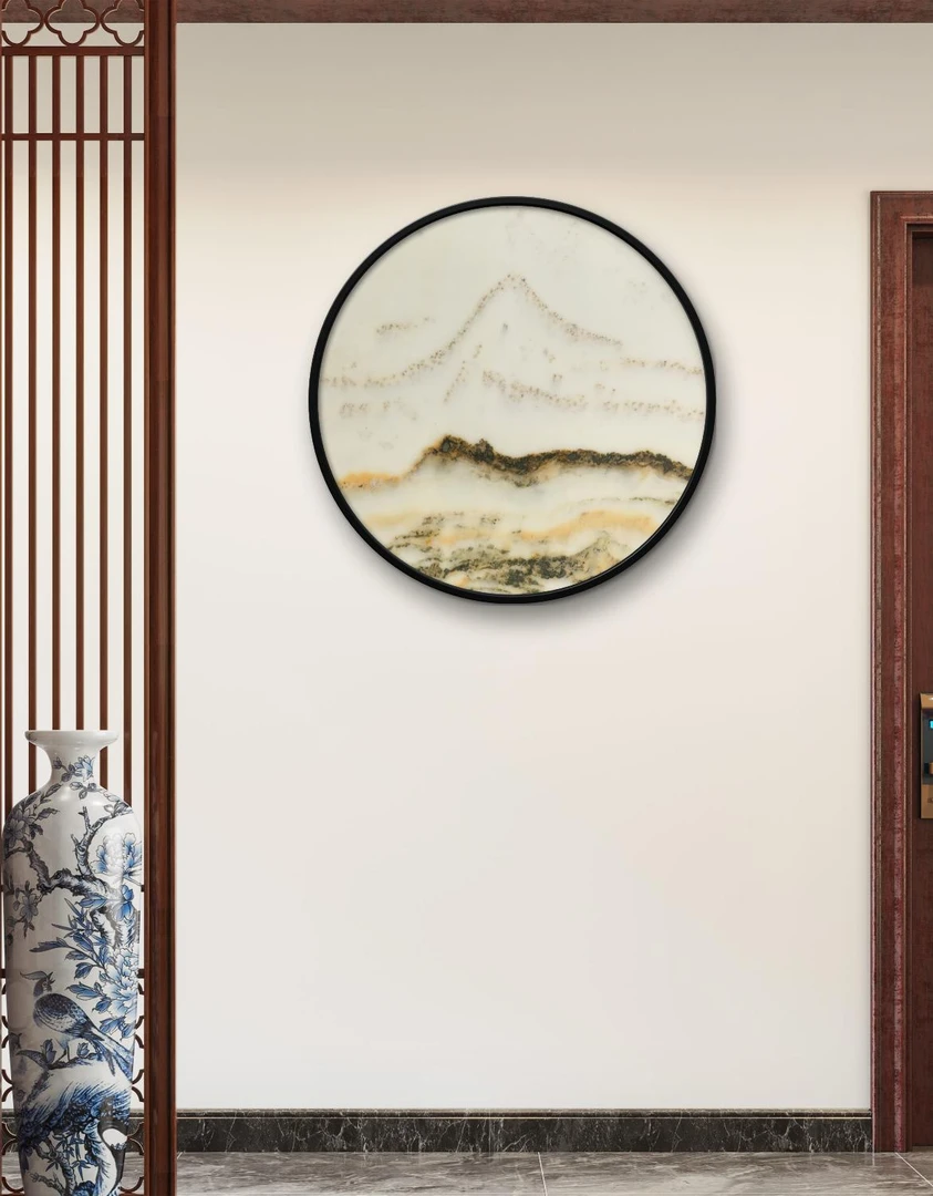 【一物一拍专用链接】天然云石画插屏摆件工艺品屏风中堂条案新中式