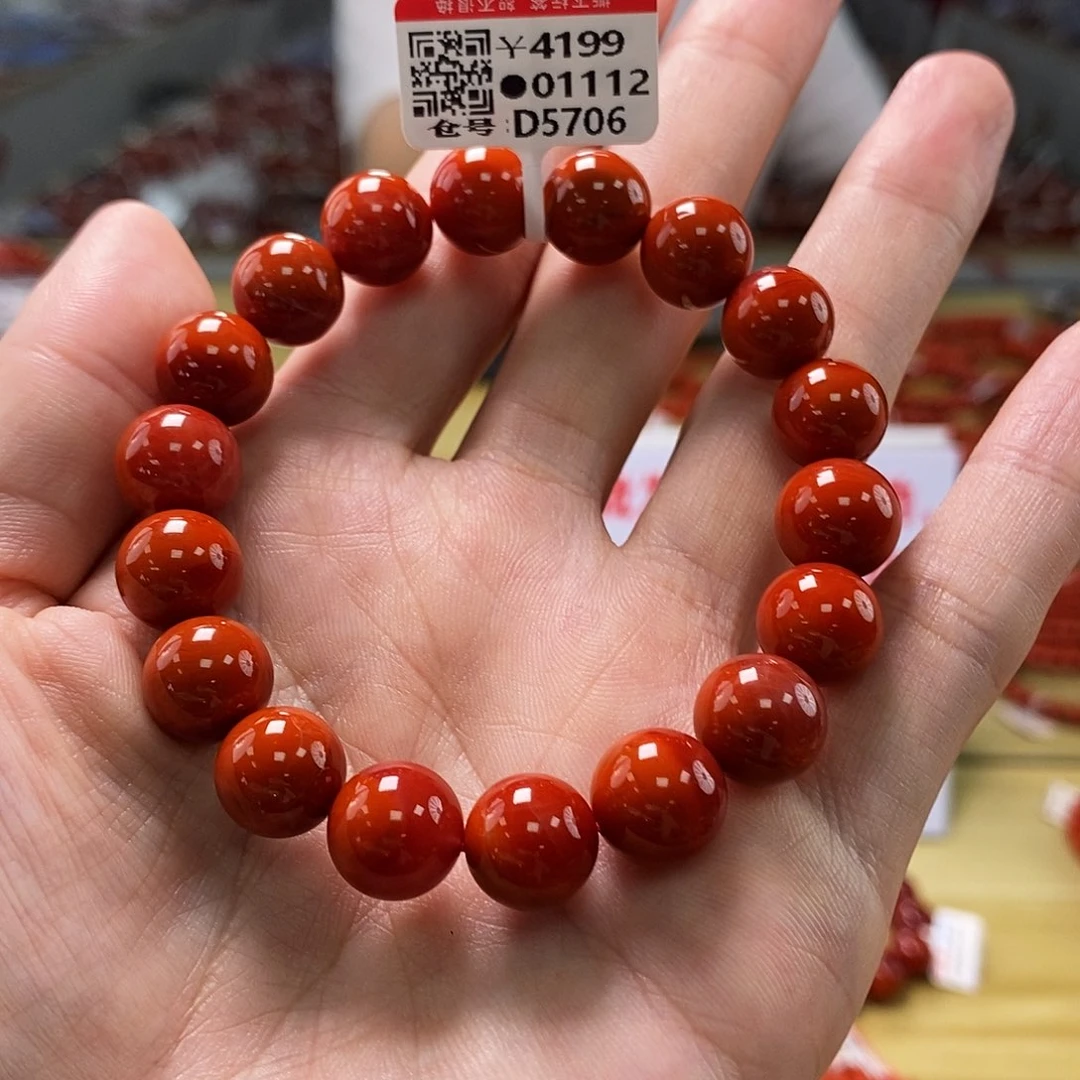 南红玛瑙瓦西  11mm  多样性发一未镶嵌