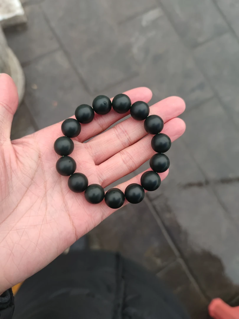 和田玉手串未镶嵌卡14