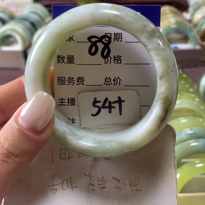 来***乐蛇纹石玉未镶嵌手镯88
