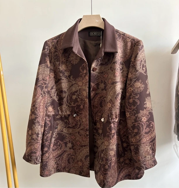 春款时尚休闲妈妈小翻领风衣