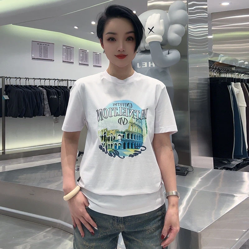 【华尔街名品】2025春夏季潮流时尚印花圆领休闲短袖t恤男装款-6165