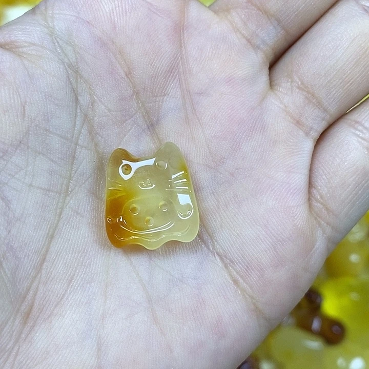 吊坠橄榄核小猫头75