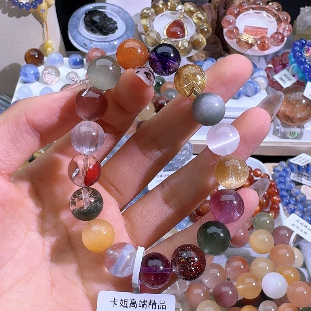 水晶手链未镶嵌天然巴西多宝手串2