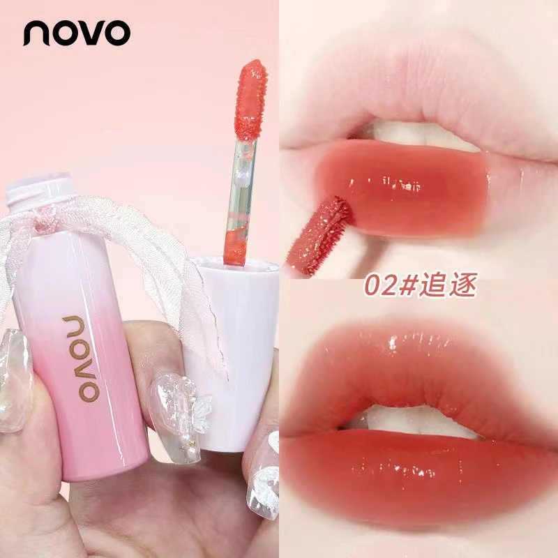 NOVO水雾唇釉镜面水光持久不沾杯不掉色水润口红素颜显白高级1