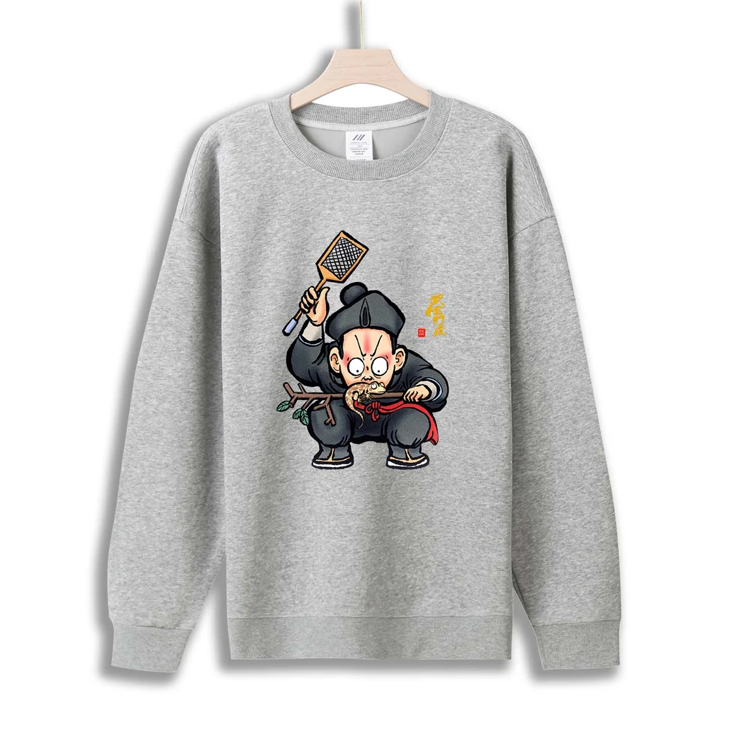 【武松打虎】原创搞笑秋冬套头连帽卫衣潮流趣味百搭休闲卫衣外套