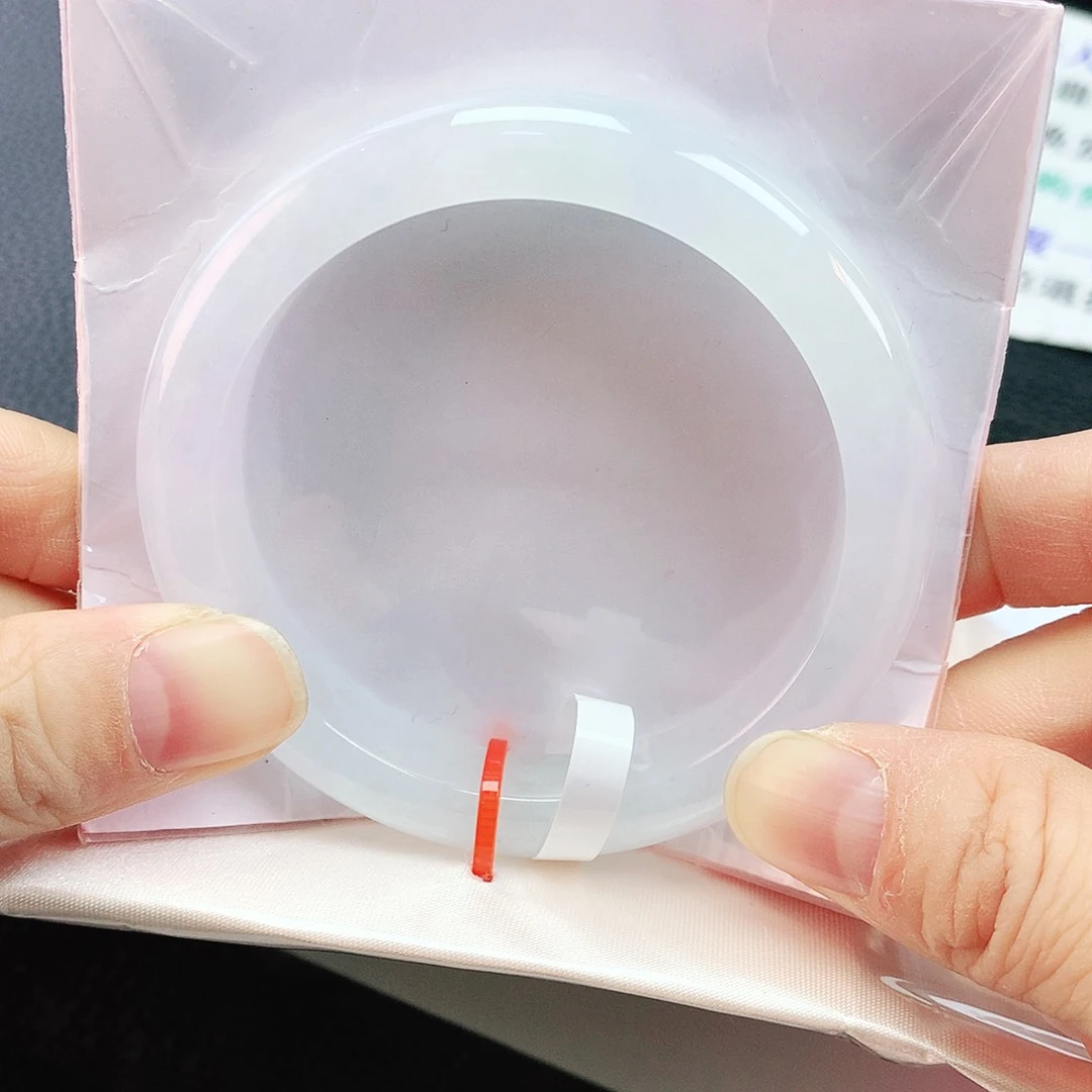 未镶嵌手镯翡翠54冰白月光