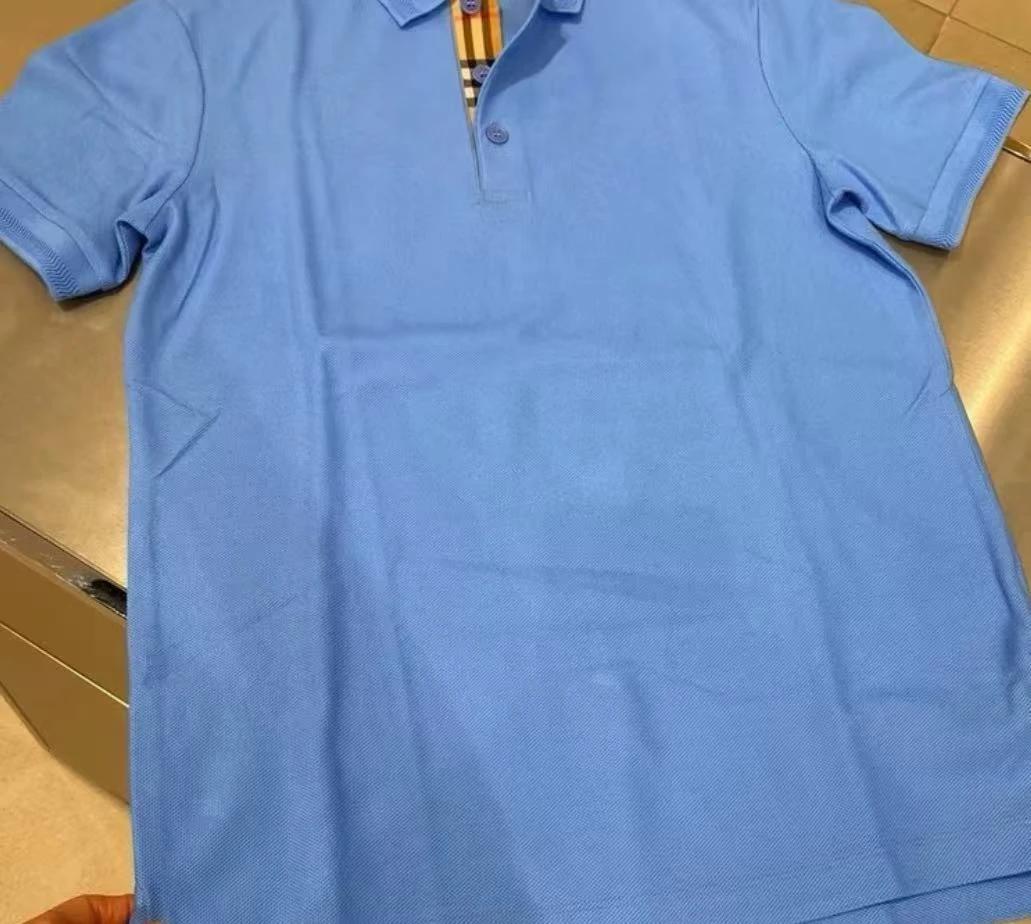 衣长73，2025夏季英伦风新款轻熟男装简约耐磨耐脏纯棉polo衫-4687