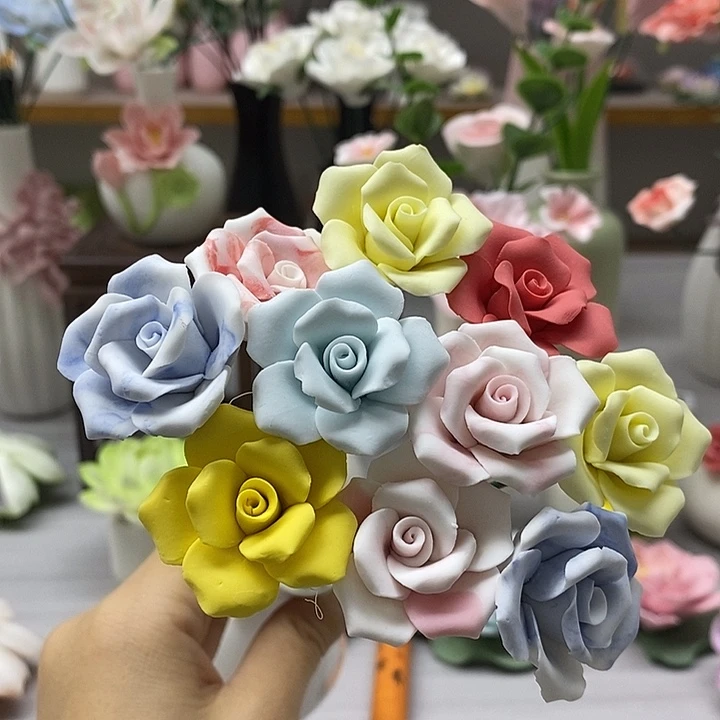 陶瓷陶瓷材料素烧10朵