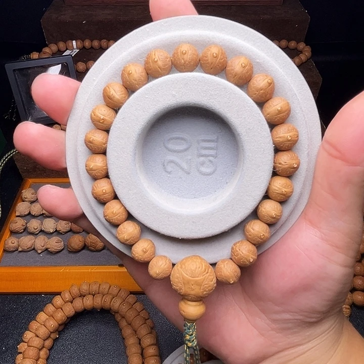 凤眼菩提手串10.5mm实心粉红皮