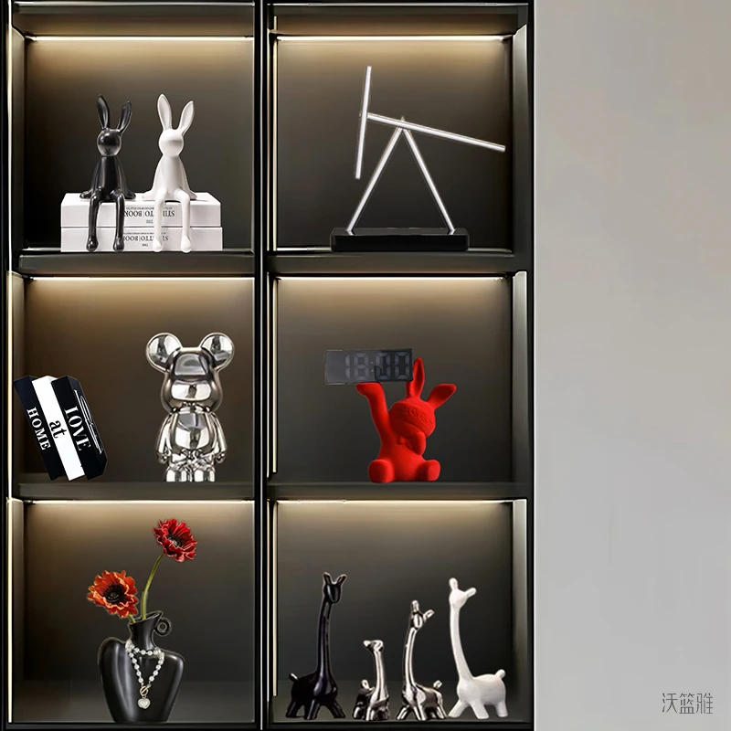 高档大气轻奢酒柜摆件客厅电视柜餐边柜创意装饰酒柜装饰品摆件