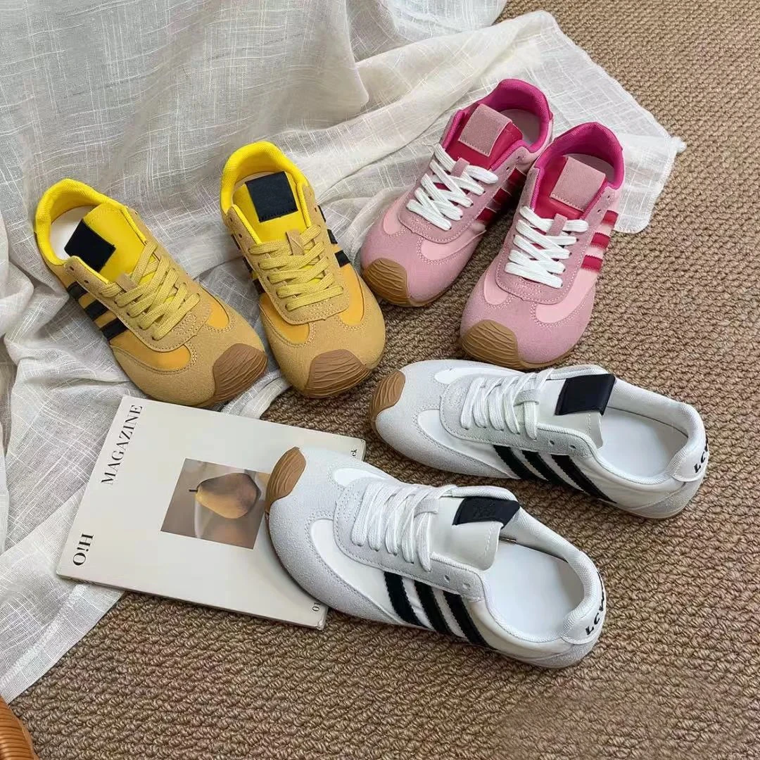 【韩版柔软】拉夏贝尔德训鞋子夏季透气休闲运动鞋时尚百搭女生鞋子