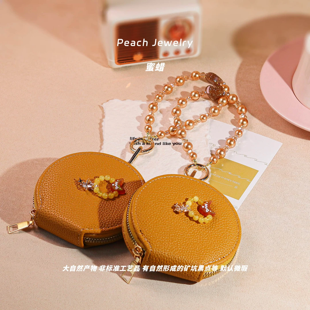 蜜蜡手机挂零钱包 FA47 多样性发颜色微差 发货件数一