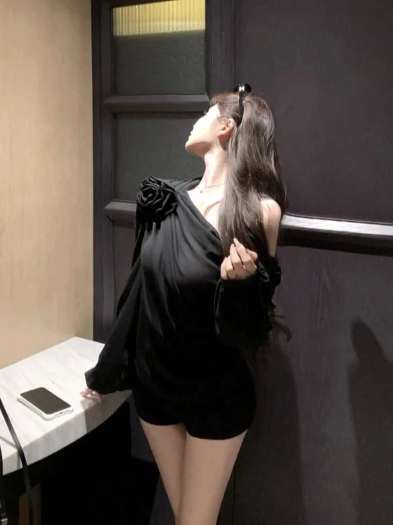 玫玫家女装 纯欲辣妹名媛高级显瘦甜美上衣裙子套装（备注编码）