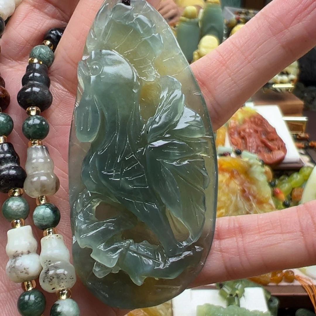 岫玉未镶嵌挂件挂件