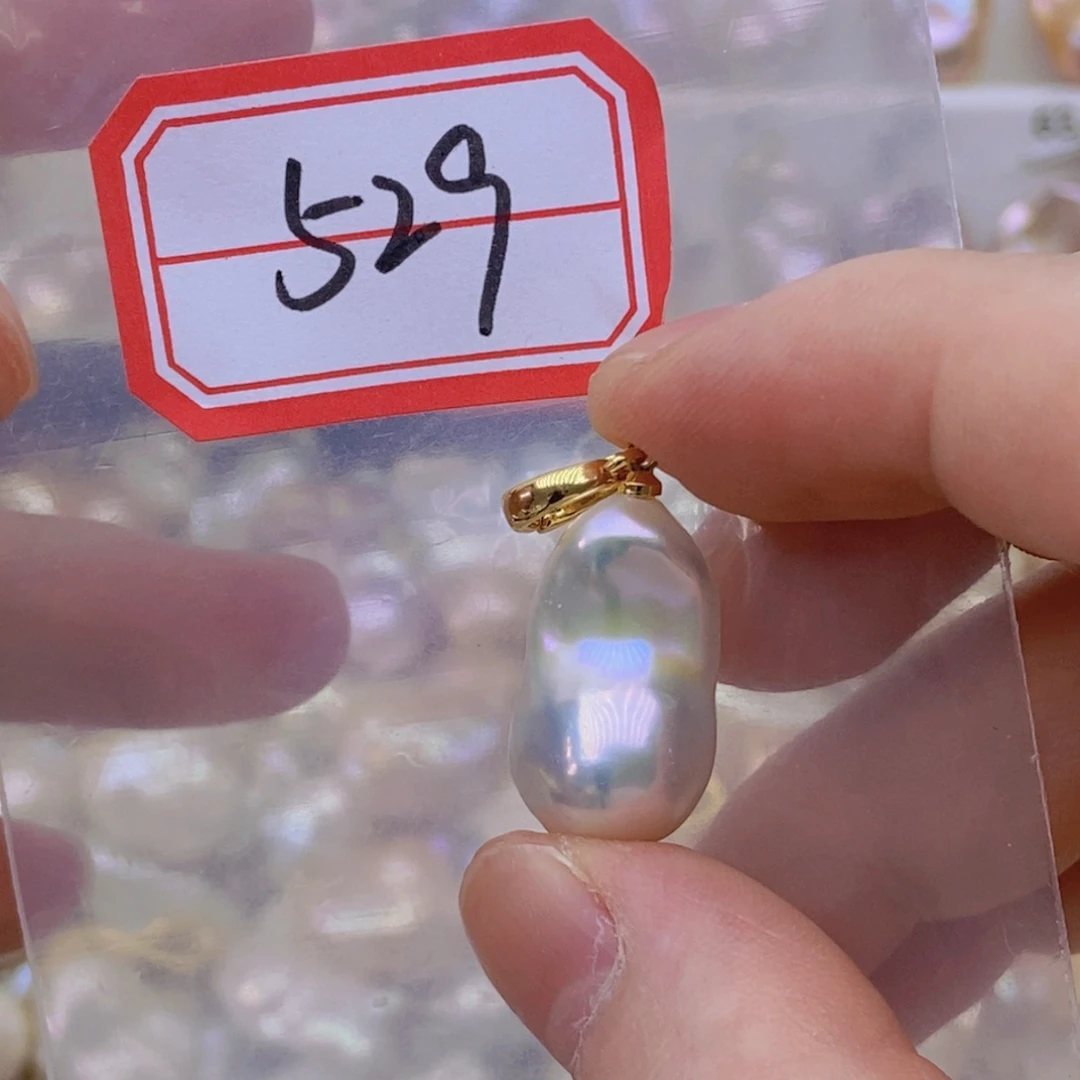 淡水珍珠银S925镶嵌颈饰