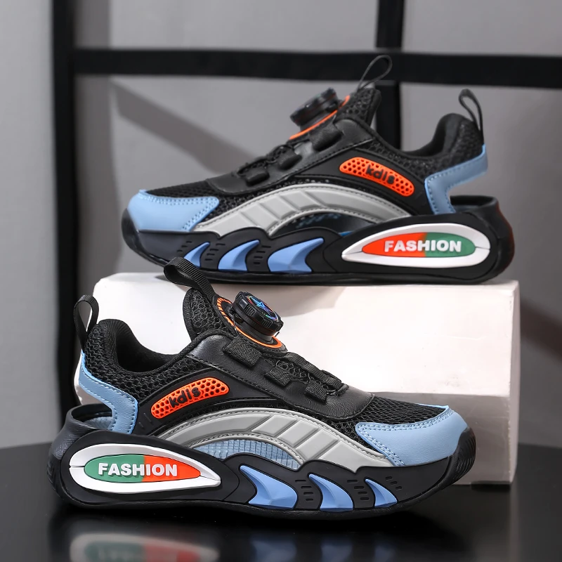 儿童运动鞋夏季新款男女童框子鞋网面透气中大童百搭休闲潮鞋学生