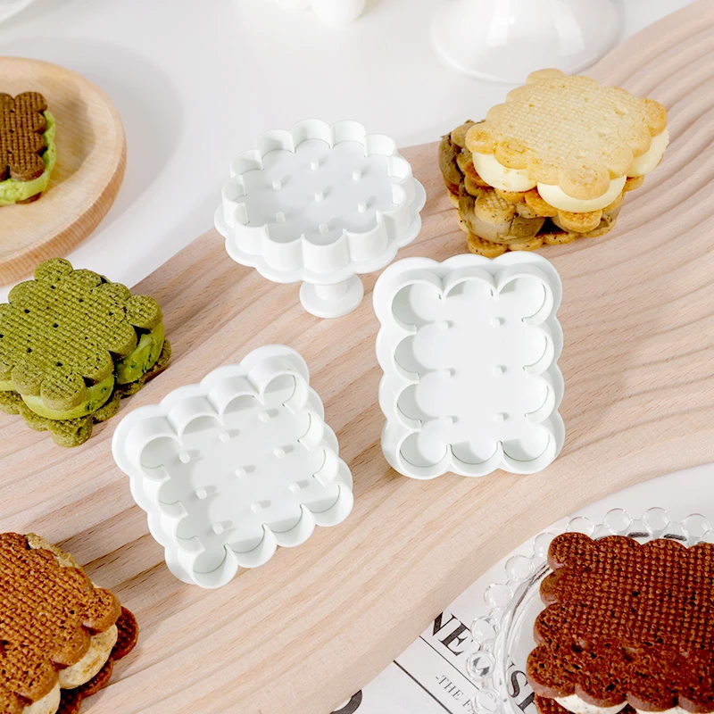 白脱饼干专用模具圆点经典饼干模具韩式饼干模具3件套DIY模具家用