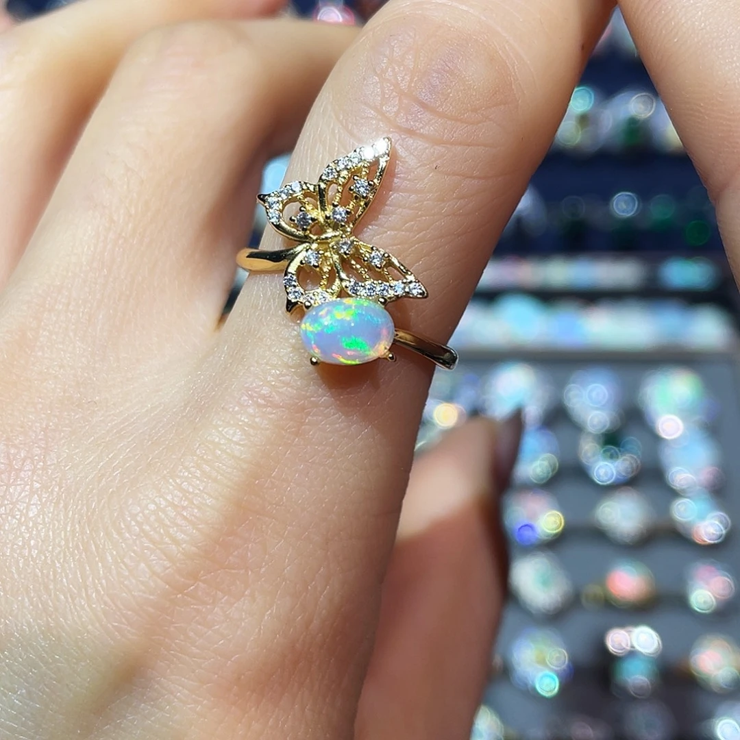 欧泊银S925镶嵌戒指