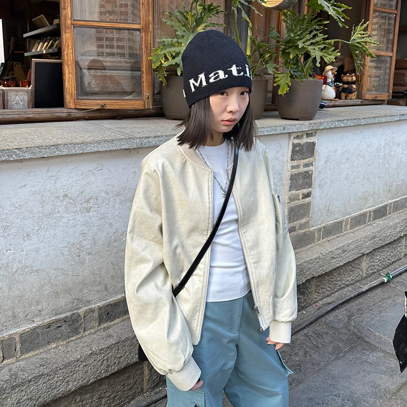 【No退No换】Our2【肌理感皮衣】短款百搭复古夹克【Q2318】