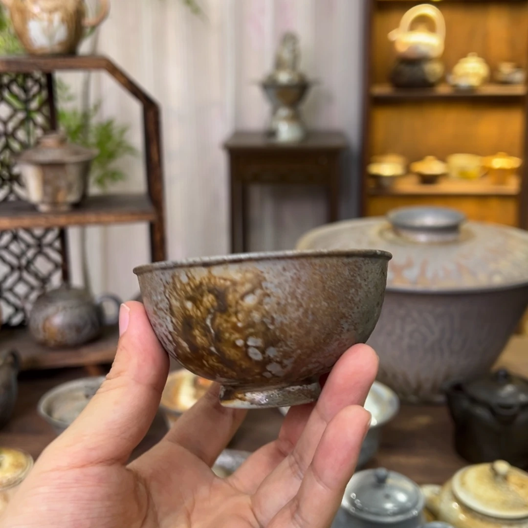 浪***2不染柴烧精品主人杯