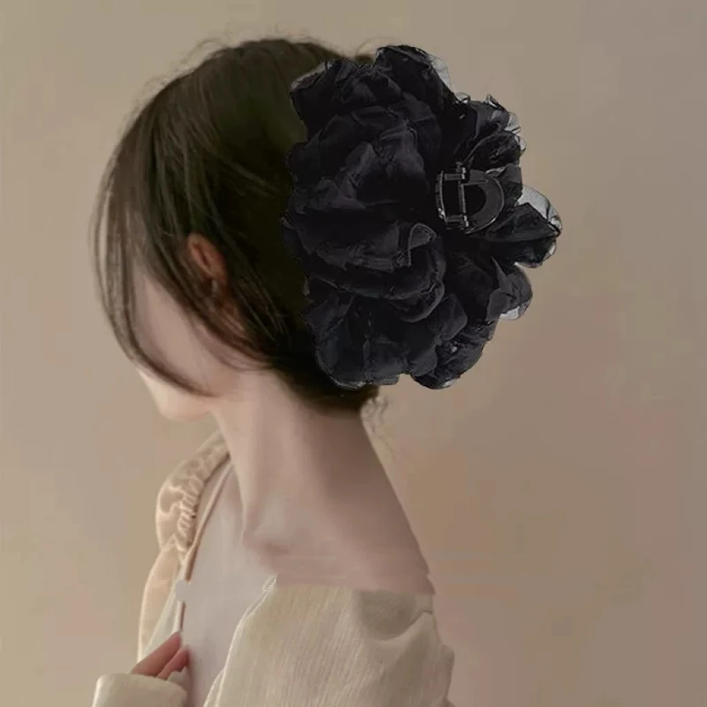 美高少女！大号多层云朵抓夹！头饰超仙显发量鲨鱼夹盘发器发夹1554