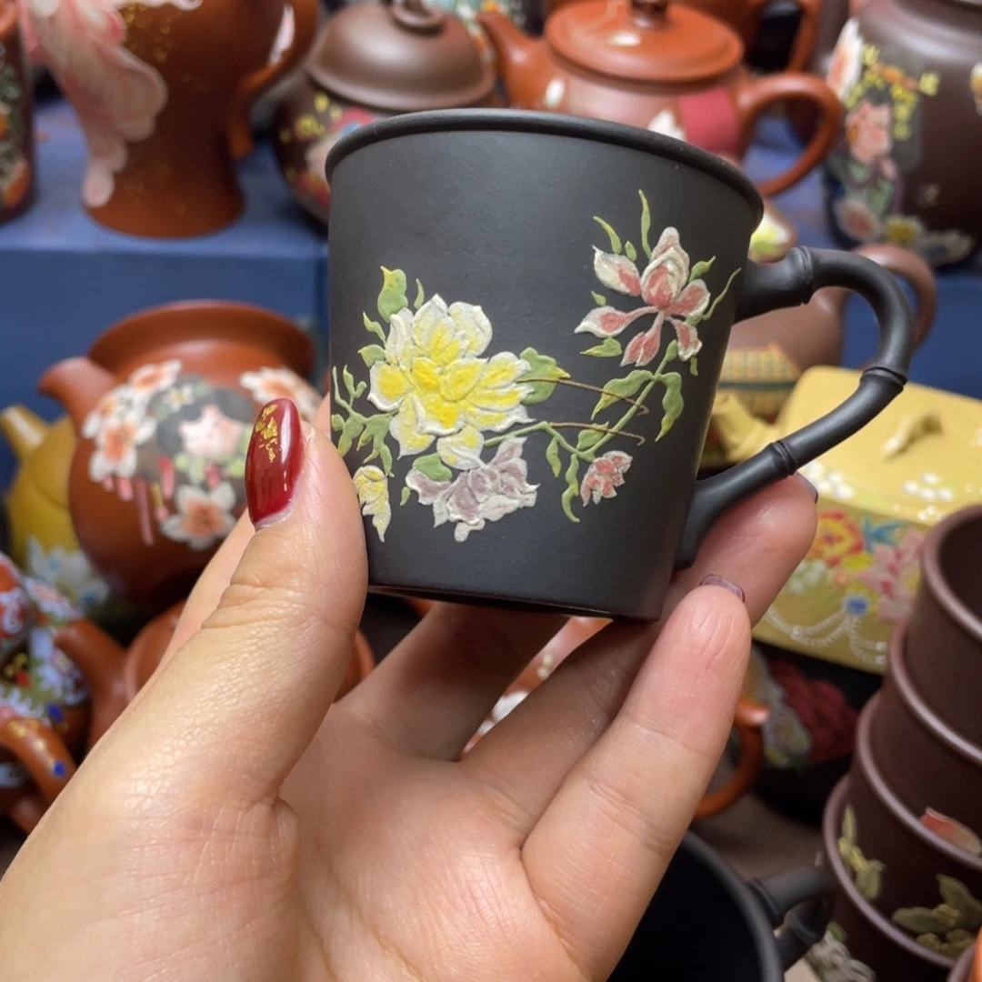 红泥茶杯紫砂主人杯100cc