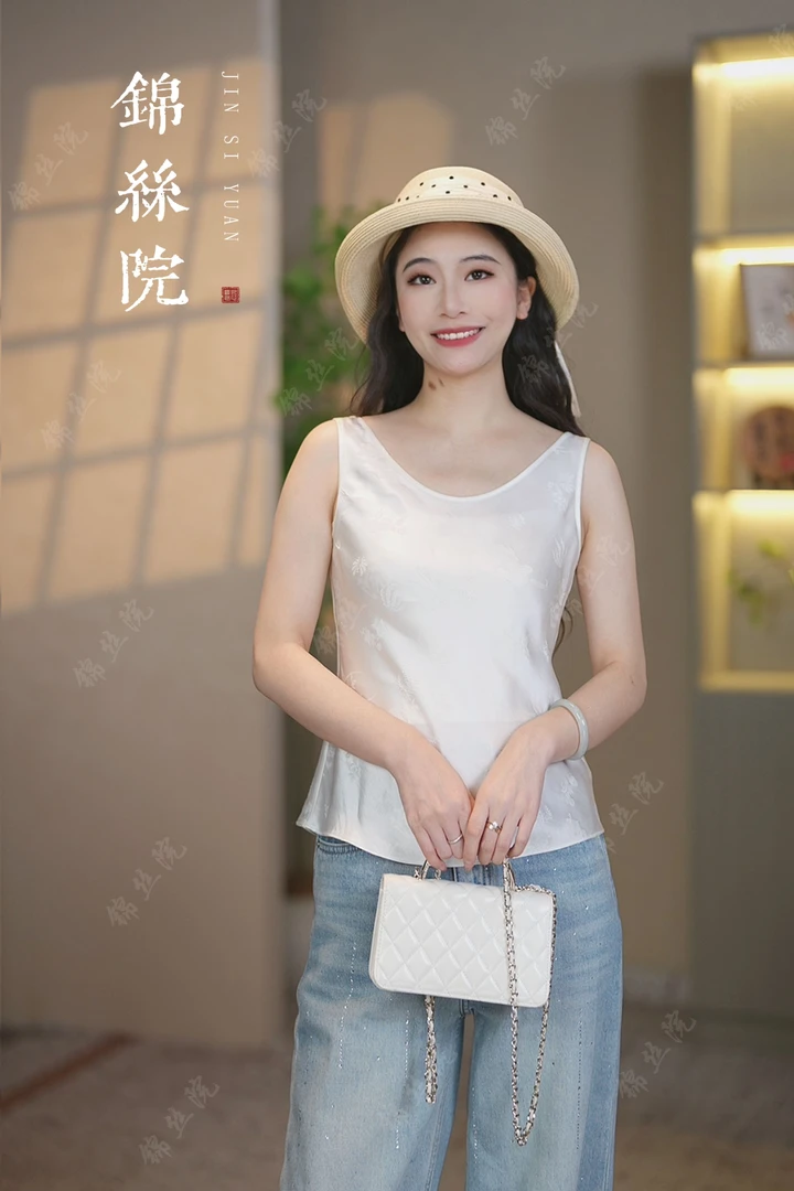 锦丝院【白凤】前后穿新中式夏季百搭白色背心吊带DDX67182935
