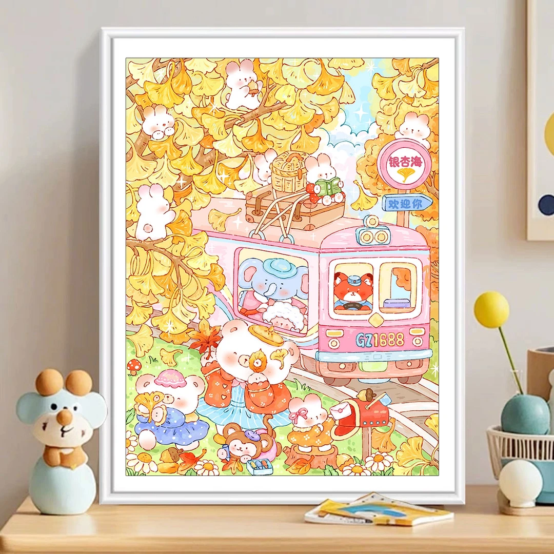 【新疆长绒棉】美林定制：银杏海 大格四股线80×65cm
