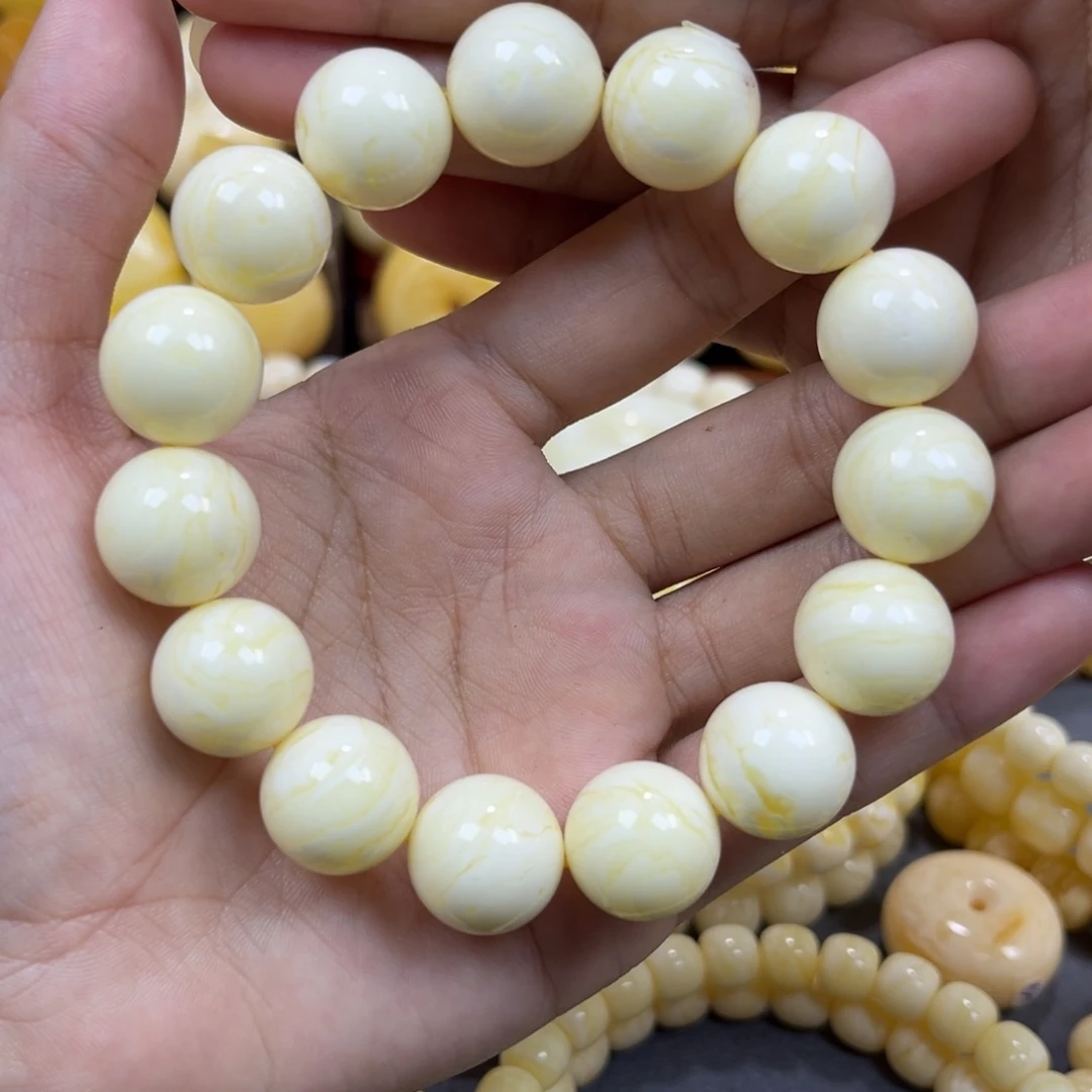琥珀未镶嵌手串同料15.2mm