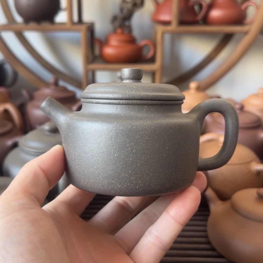 紫砂茶壶德钟220cc黄龙山青段