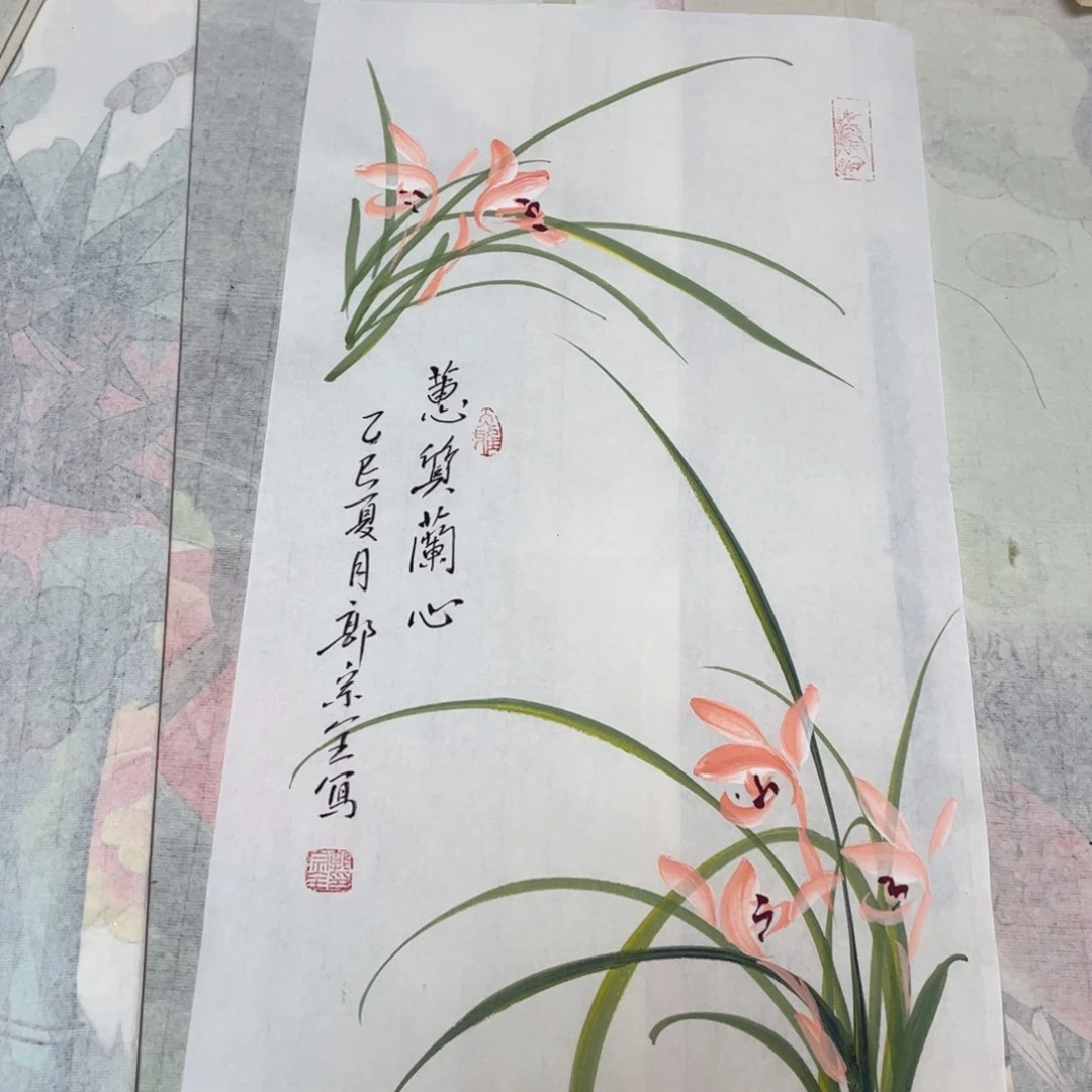 国画12.5纯手绘无边框作品