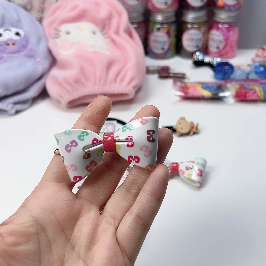 韩国面包蝴蝶结扣夹儿童