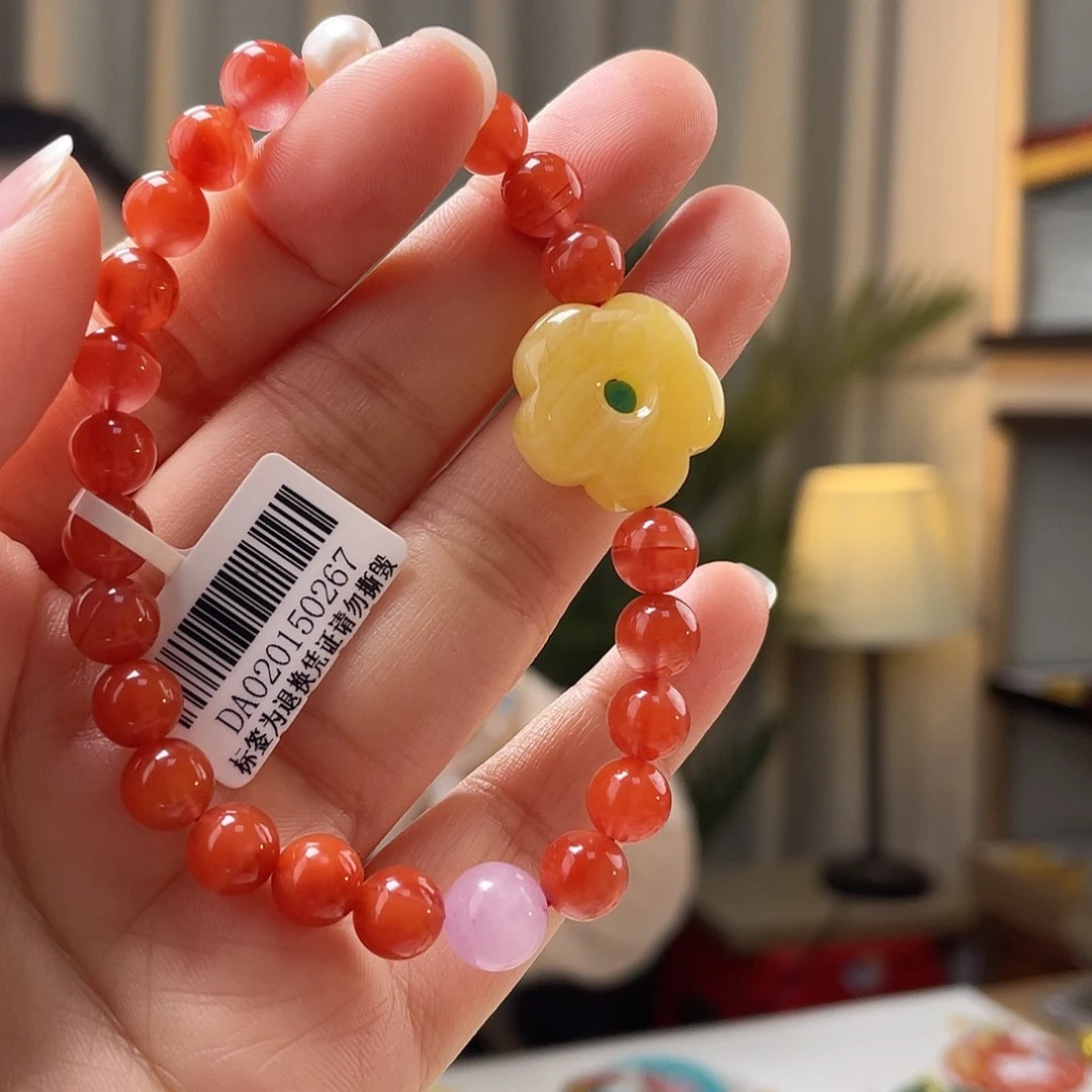 琥珀裸石未镶嵌蜜蜡手串