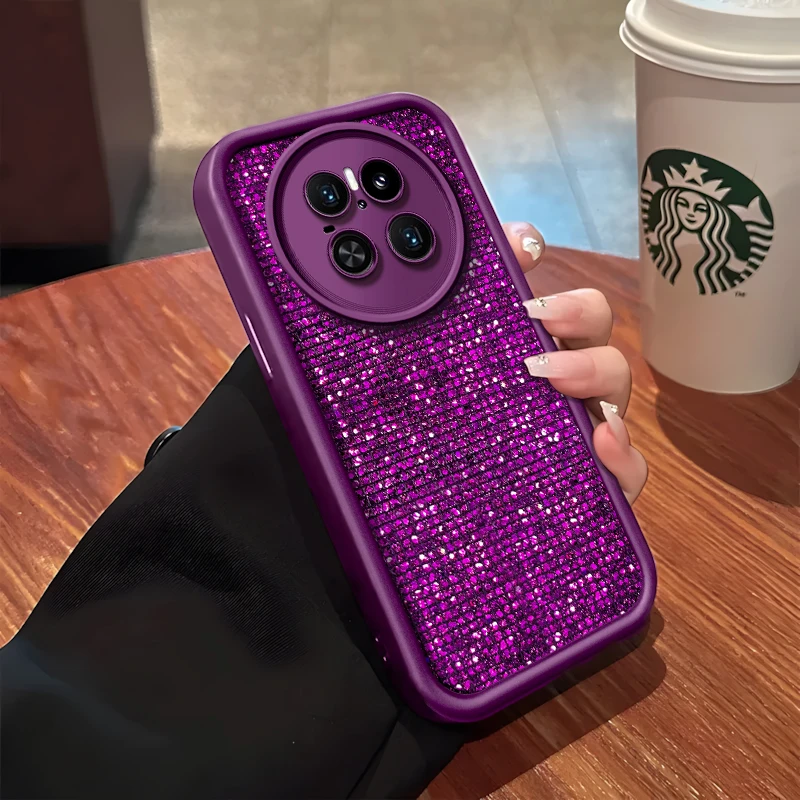 闪紫片适用于华为mate70/70pro/70pro+手机壳高颜值网红防摔女款