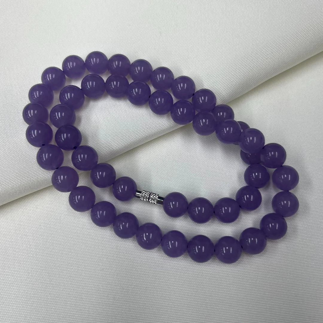 A274【精品】紫萝妈妈链10mm手链百搭