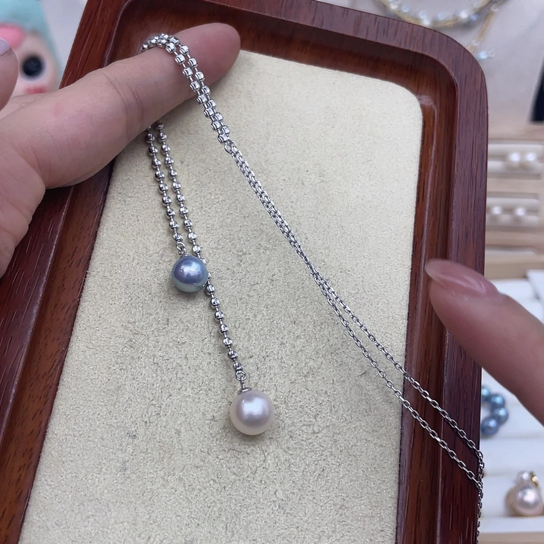 银S925镶嵌颈饰海水珍珠