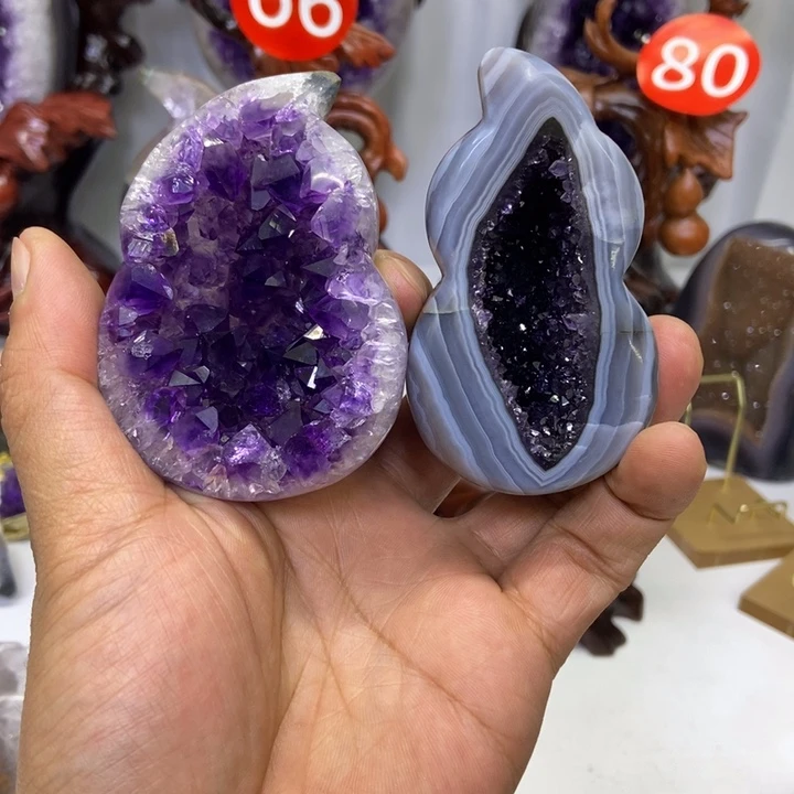 困***猫紫晶未镶嵌大型摆件（非配饰）