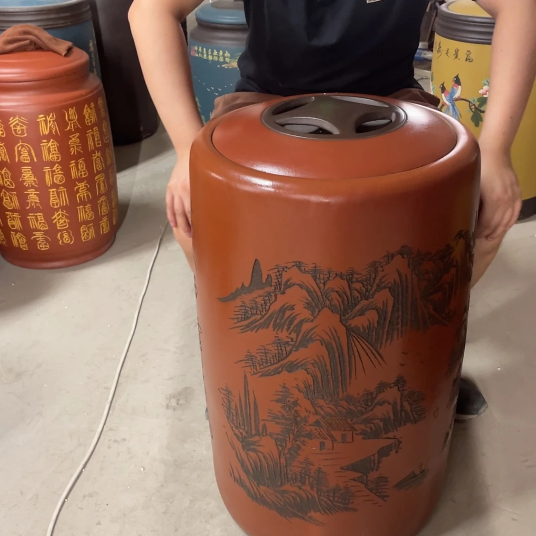 宜兴原矿紫砂茶叶罐