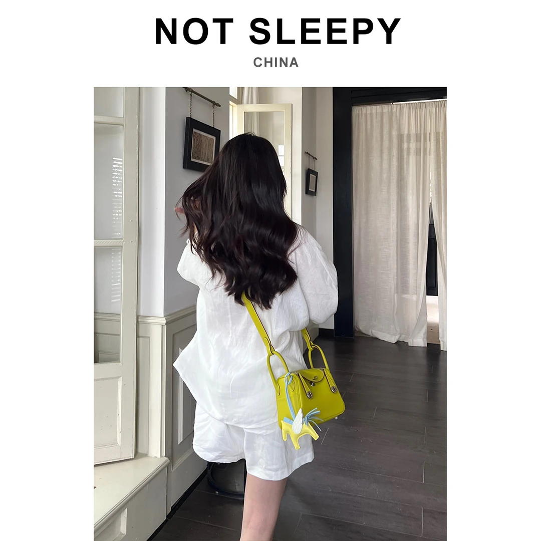 【不睡觉商店】通勤包高级感绿色swift头层牛皮中古时尚迷你琳迪包