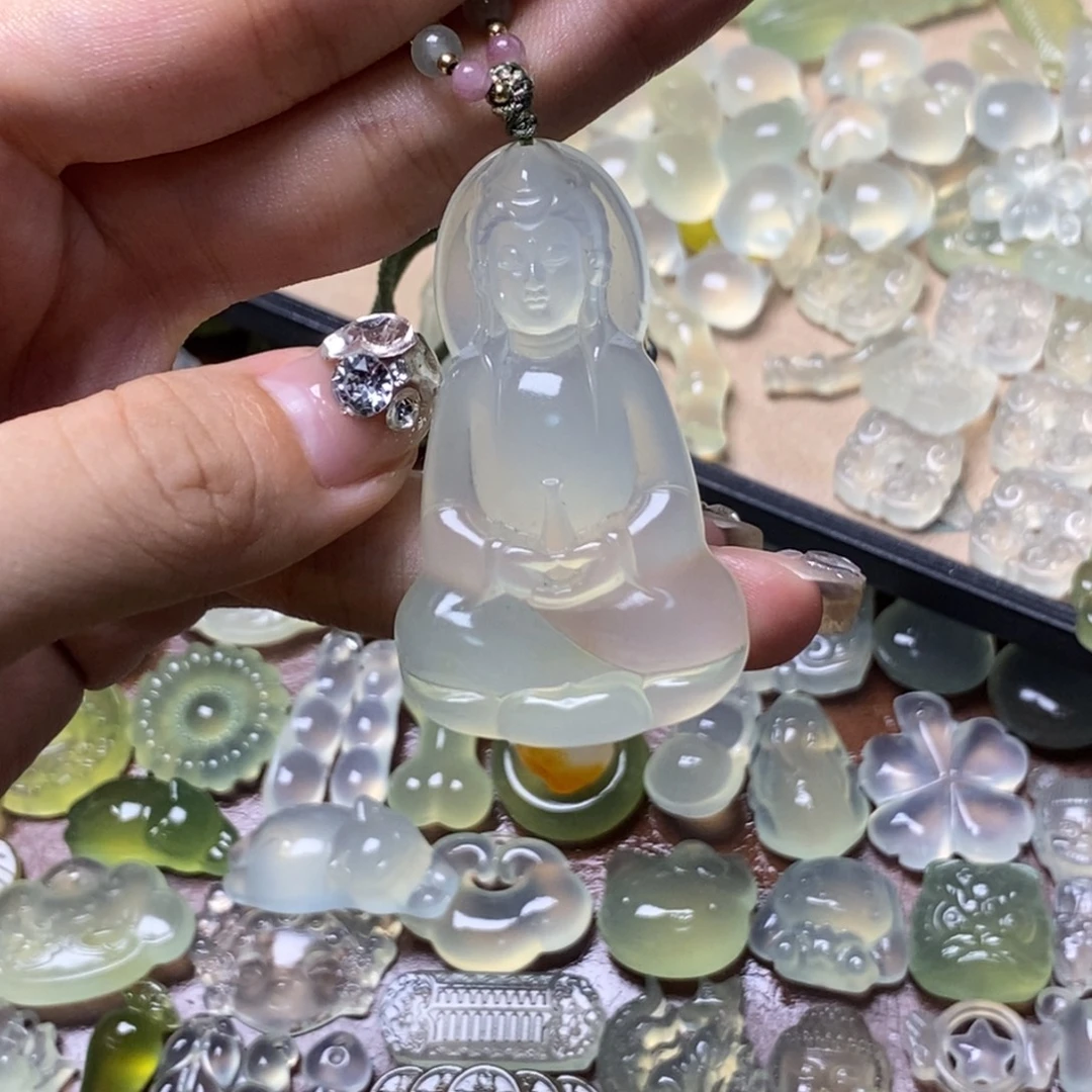 蛇纹石玉未镶嵌项链