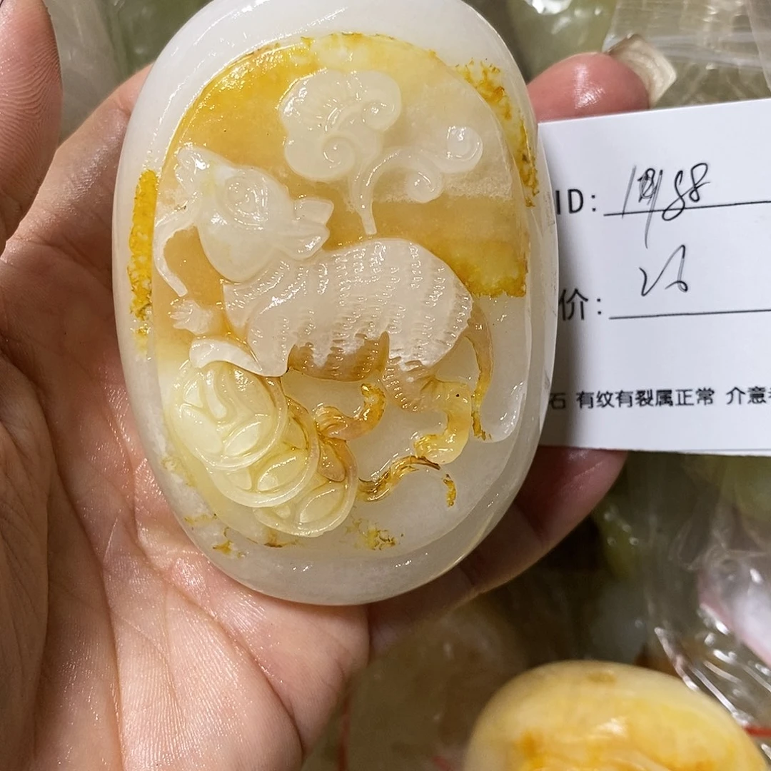 石材用****8古青石手把件