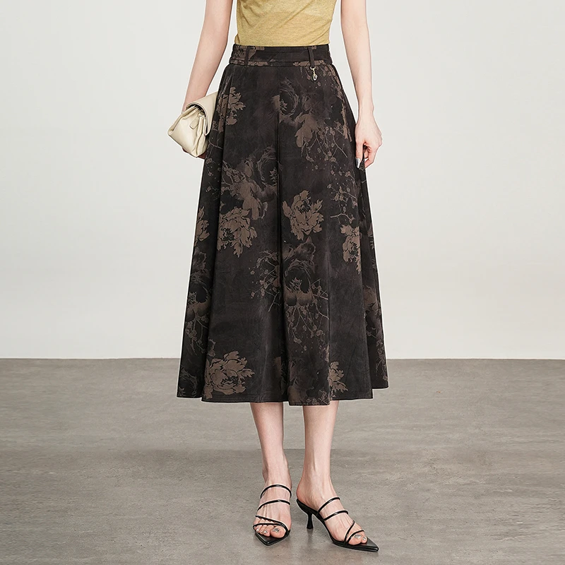 大碎花半身裙女2025年夏季新款A字长裙子时尚显瘦遮胯减龄