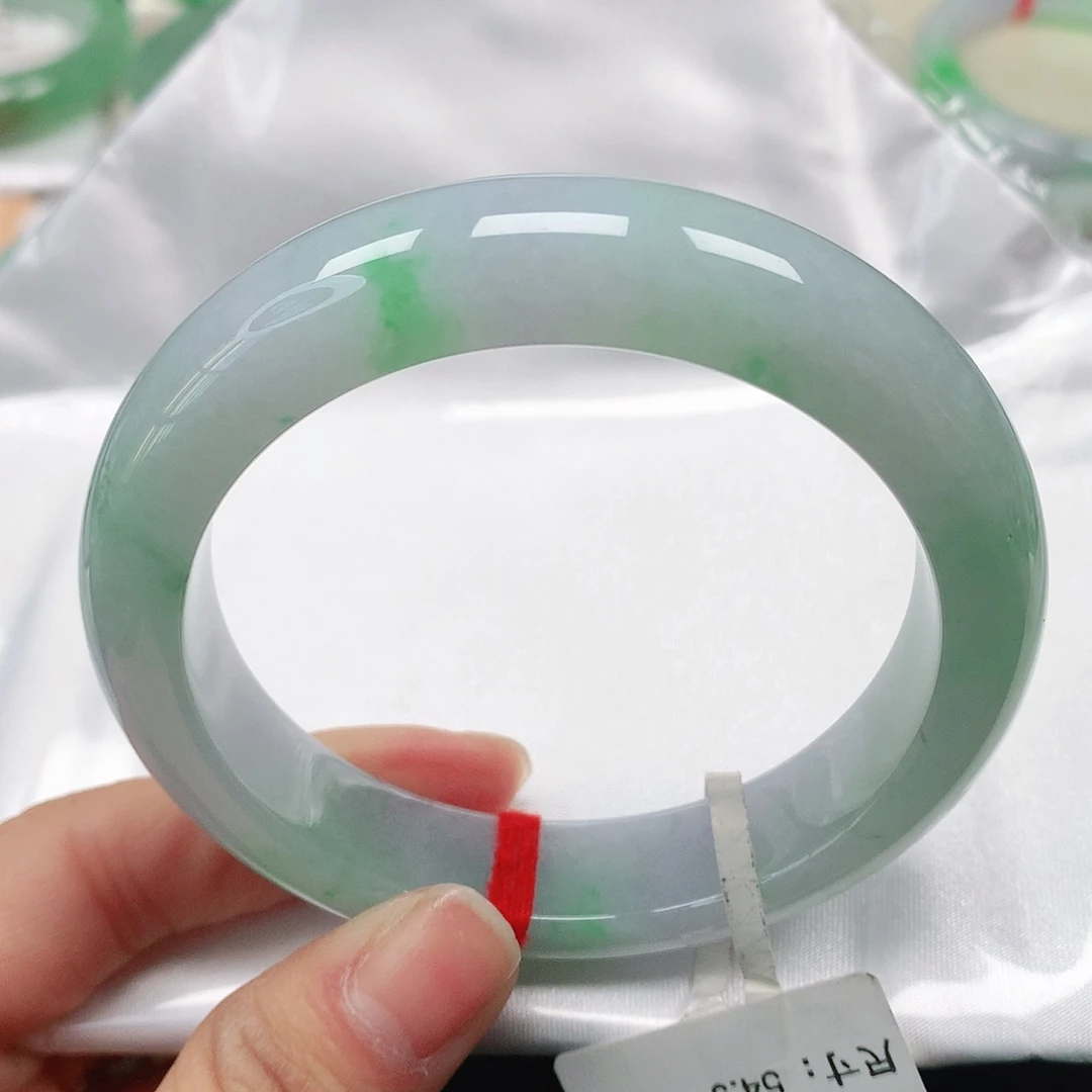 翡翠手镯未镶嵌天然翡翠手镯55