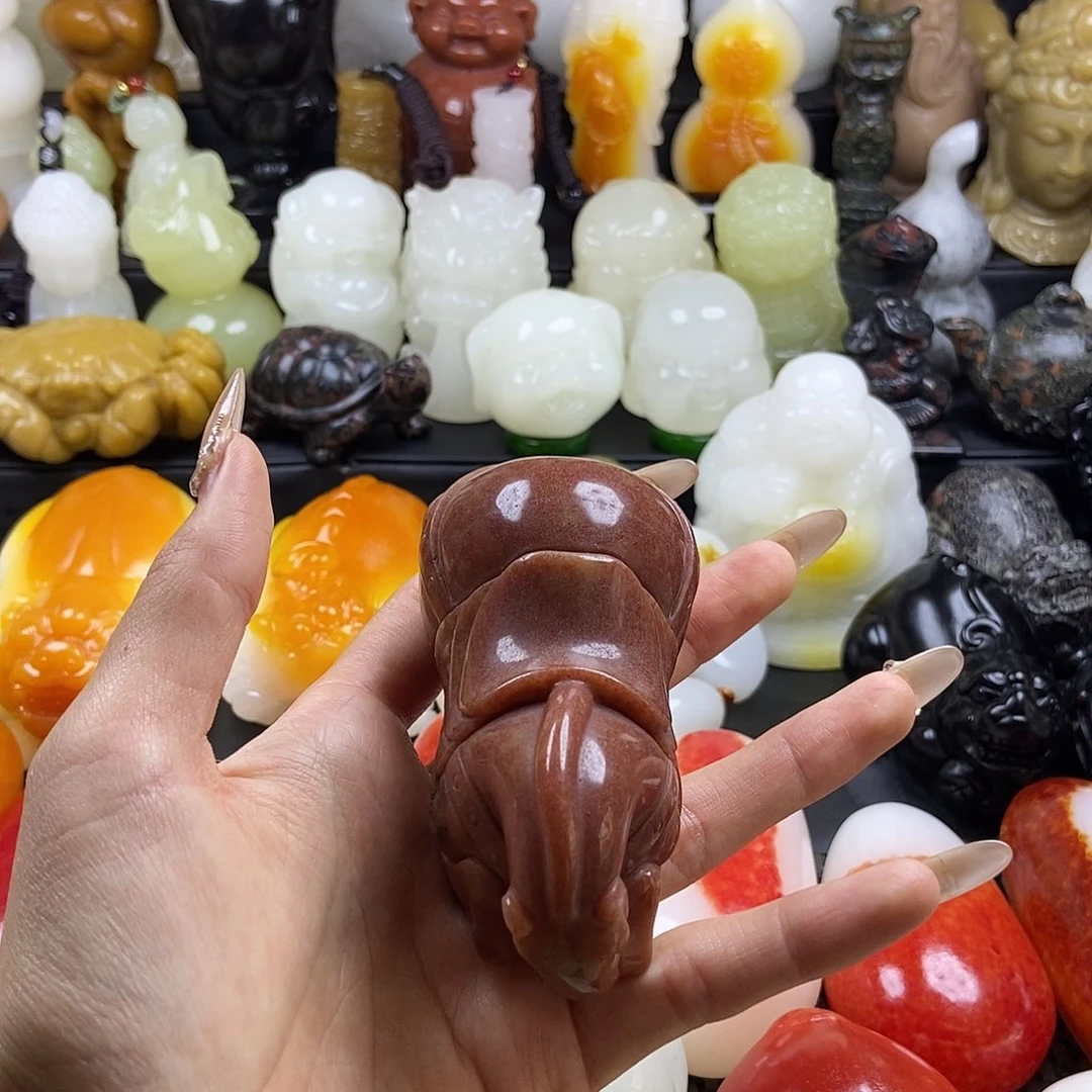 无花朵原石雕刻把件