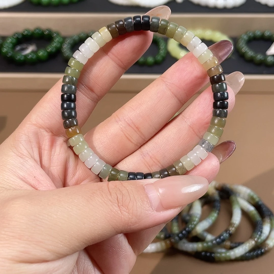 和田玉手链未镶嵌6.0