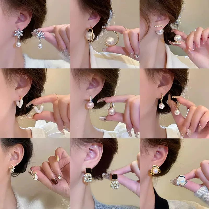 铜合金耳饰 8301-8379高版精选耳钉设计感精致原版饰品