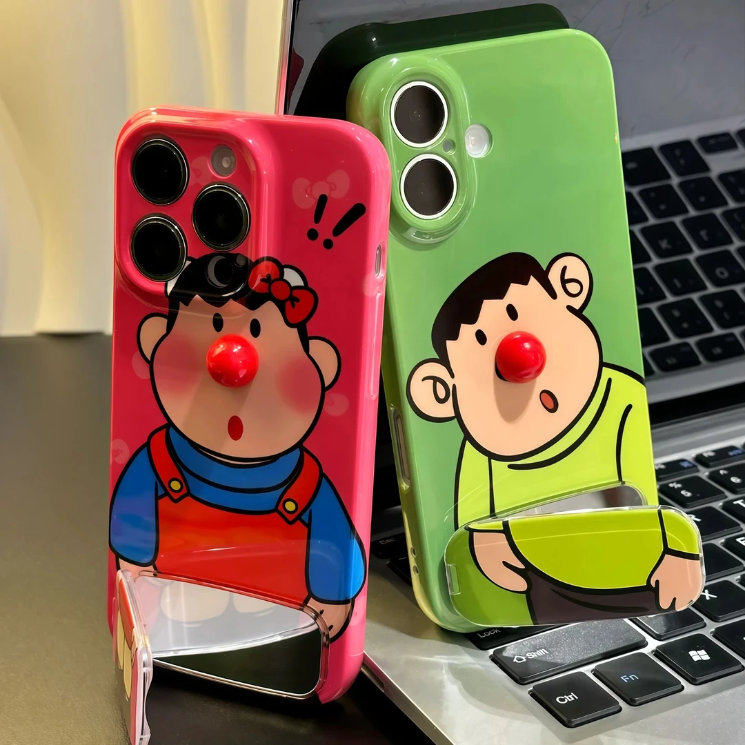 Lucky搞怪红鼻子胖虎适用苹果16菲林手机硬壳华为vivo小米15oppo